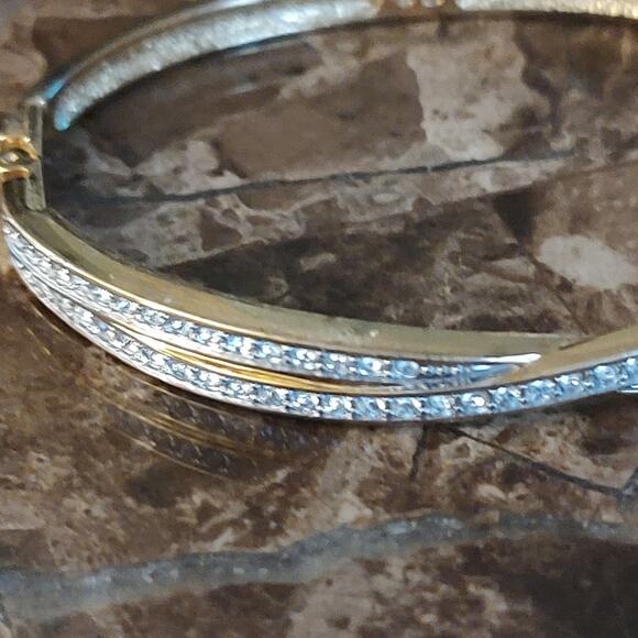 Swarovski Gold Tone Bracelet with Crystal Accents - Picture 12 of 14